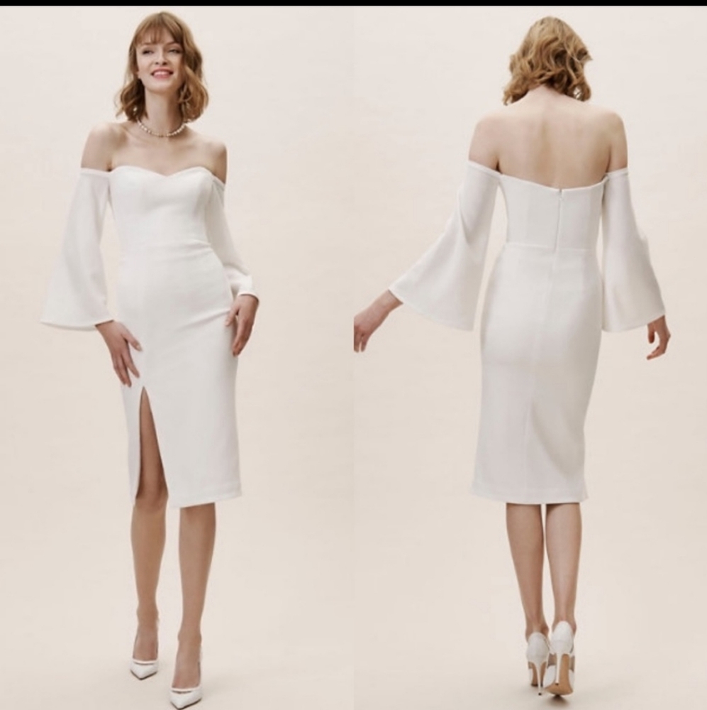 BHLDN Dress the Population Erin Dress  Ivory XL